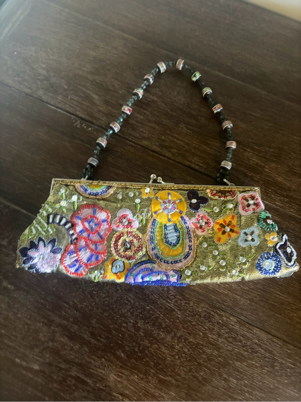 Max Mayer Beaded Floral Evening Clutch Purse One of a Kind! - Picture 4 of 7